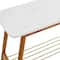 Walker Edison; Walker Edison Faux White Marble/Acorn Tapered Leg Entry Table; Category:Accent & End Tables; Image:6